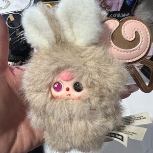 Authentic Baby Three Super Mini Fluffy Bunny Plush